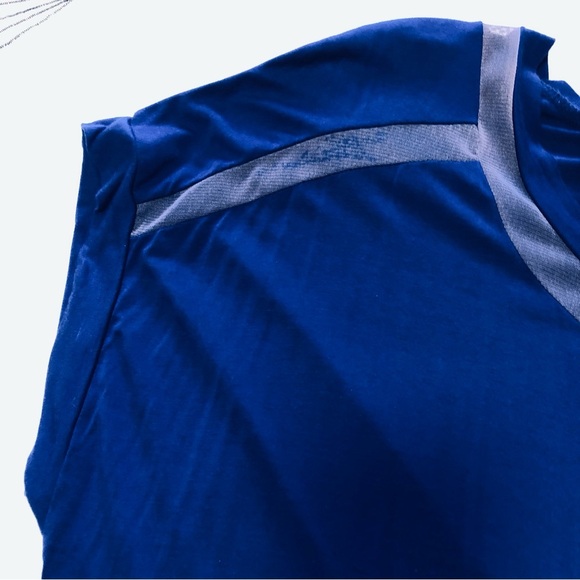 Spense 2X Royal Blue T Shirt with Mesh Detail - Picture 3 of 10